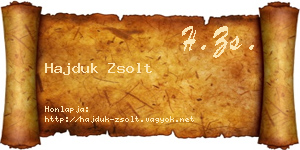 Hajduk Zsolt névjegykártya